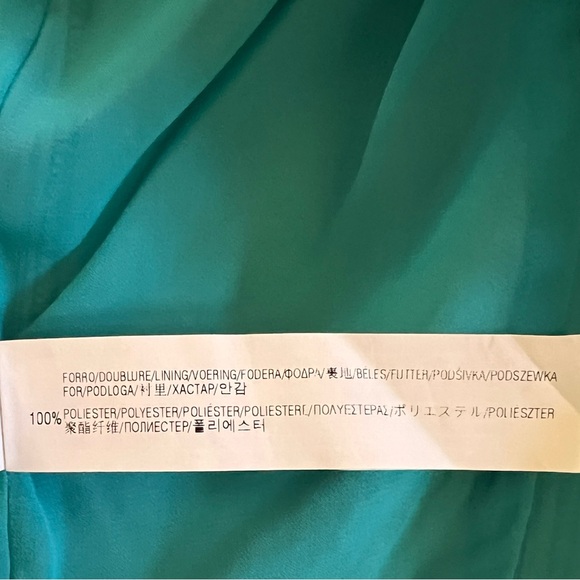 ZARA Trafaluc Teal Zip Front Tailored Blazer Jacket Size M - Picture 9 of 13